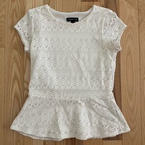 Jessica White Peplum Top